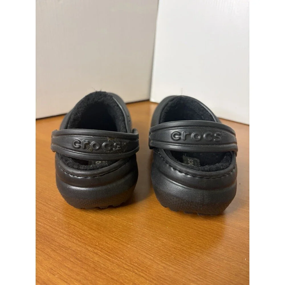 Croc Classic Lined Clogs Toddlers Size 6 Black Fleece Warm